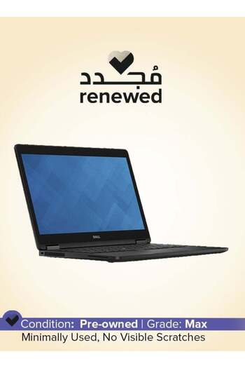 Dell Renewed Latitude 7470, 14", Core i5 6th Gen, 8GB RAM, 256GB SSD, Windows 10 Pro, Black
