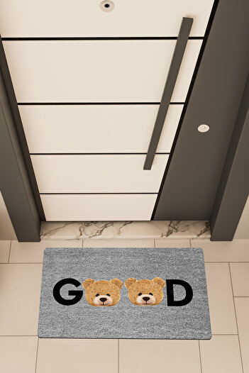 Dormot High Quality Digital Printing Gray, Good Teddy Bear Themed Door Mat