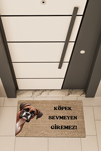 Dormot High Quality Digital Print Brown, Dogs Don't Like Dogs Can't Enter5 themed Doorstep Mat