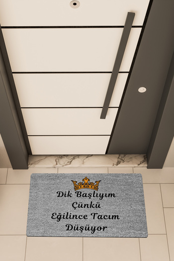 Dormot High Quality Digital Printing Gray, I'M on a Standoff Head Theme Door Front Mat