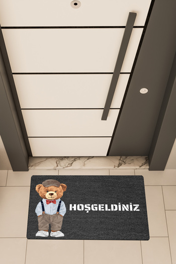 Dormot High Quality Digital Printing Black, Cool Teddy Bear Themed Door Front Mat