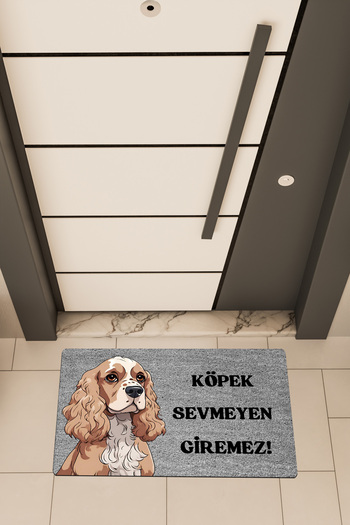 Dormot High Quality Digital Printing Gray, No Dog Lovers Can Enter6 Themed Door Mat
