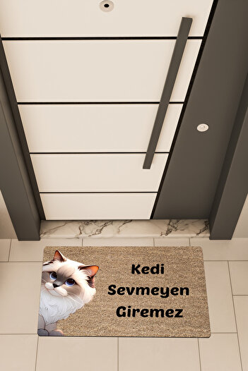 Dormot High Quality Digital Printing Brown, No Cat Lover Theme Door Front Mat
