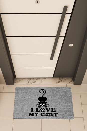 Dormot High Quality Digital Printing Gray, I Love My Cat Themed Door Front Mat