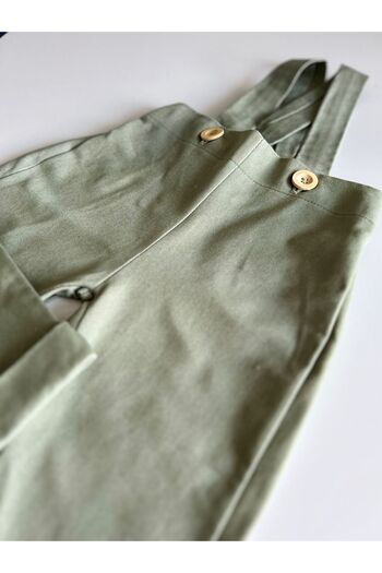 il mio bambino İl Mio Bambino Handmade 100% Cotton Baby Salopet - Blue - Suspender Buttoned Jumpsuit