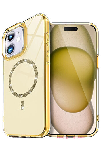NewFace Bestonly Apple iPhone 11 Live Diamond Magsafe Cover - Yellow