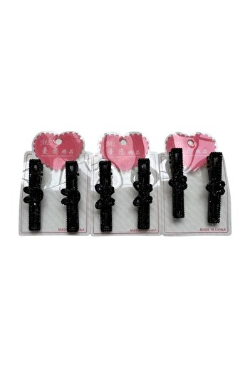 ML 6 Pieces Black Hair Clips in Different Shapes