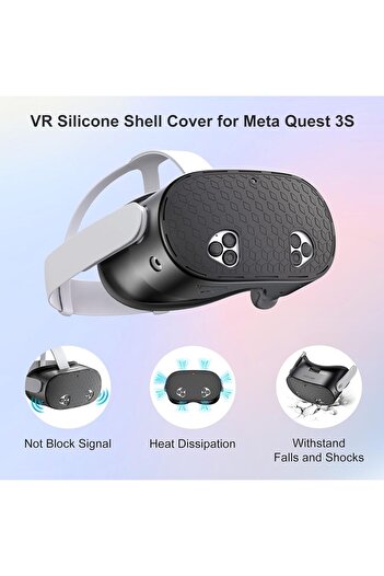 erorex مجموعة أغطية سيليكون متوافقة مع Meta Quest 3S، مجموعة أغطية سيليكون للوجه، غطاء الواقع الافتراضي، وحدة تحكم تعمل باللمس