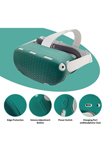 erorex غطاء حماية مصمم خصيصًا لملحقات Oculus/Meta Quest 2. غطاء قبضة وحدة التحكم