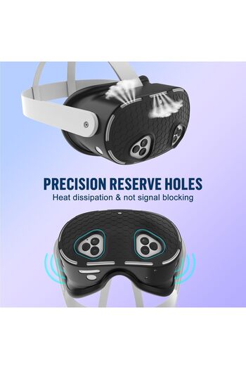 erorex مجموعة أغطية سيليكون متوافقة مع ملحقات Meta Quest 3S وواقي الواقع الافتراضي وغطاء الوجه ومقابض وحدة التحكم