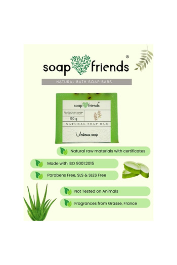 Soap&Friends 130g Verbena Soap Bar for Gentle Cleansing, Moisturized Skin, and Aromatic Delight by
