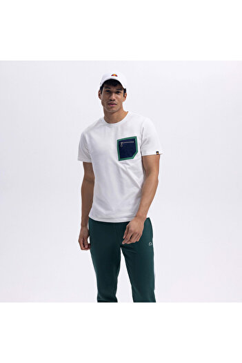 Ellesse Ανδρικό λευκό μπλουζάκι EM362-OF