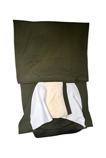 GENERIC MA Men’s Color-Block Polo Shirt – Olive Green, Beige & White