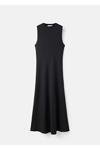 MANGO Woman Dikiş detaylı midi elbise