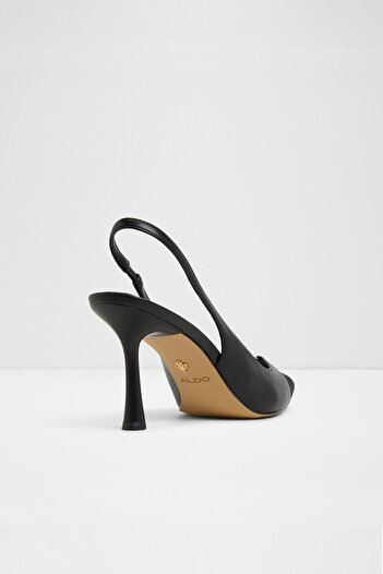 Aldo Augustas - Women's Black Thin Heeled Slip-On Slingback Shoes