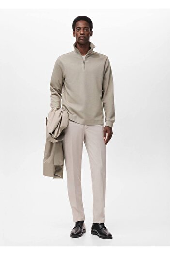 MANGO Man Regular-fit fermuarlı teknik sweatshirt