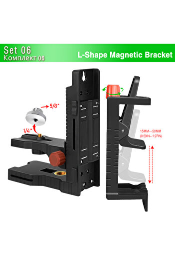 Choice3 LB021-58 Clubiona Fine Super Strong Magnet Pulls L-bracket Leveling Support for Universal Laser leve