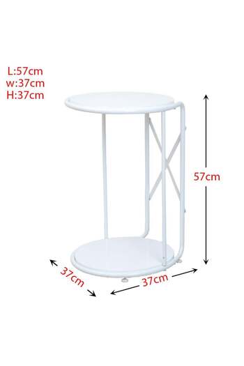 Family Ship White round service table