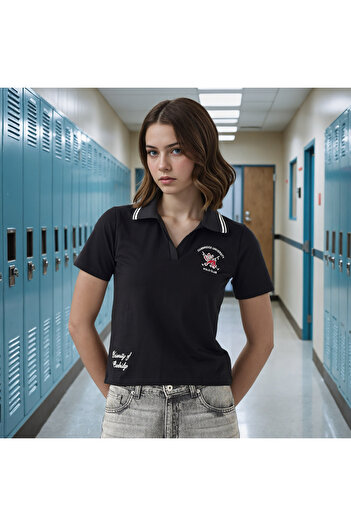 SP Characters Chr L Polo Crop Tees