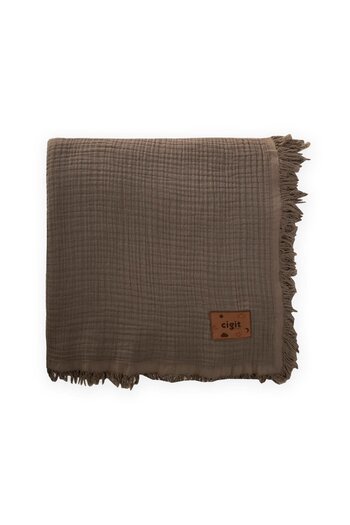 Cigit Muslin Four Layer Bedspread 200X220 cm K Beige