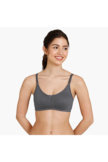 Zivame Non-Padded Bra with Hook and Eye Closure