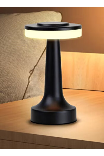 Taimi Portable LED Table Lamp with Touch Sensor, 3-Levels Brightness, Rechargeable Battery,Black