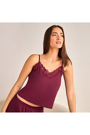 FAV Lace Trim Shorts Set