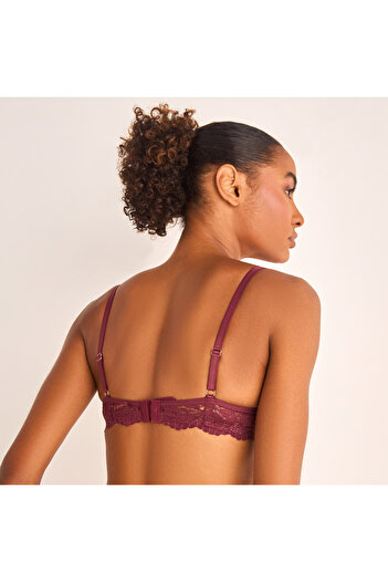 FAV Floral Lace Textured Demi Bra