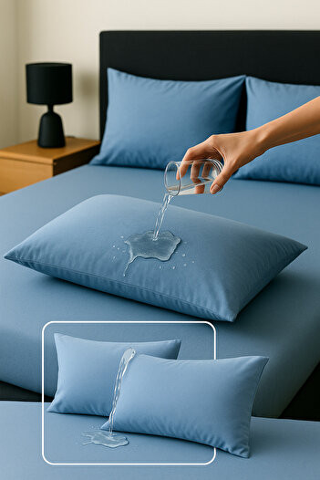 Limon Soft 2-Piece Zippered Liquid Proof Pillow Mat Pad Cushion Protector
