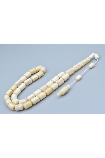 Murty99 Masterpiece Imame Carved Capsule Cut Large Whale Bone Prayer Beads