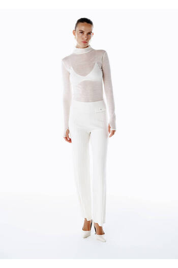 Knitss Ecru Ultrafine Merino Wool Blended Knitwear