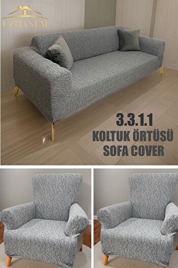 uzhanem 3.3.1.1 Seat Cover Seat Cover Set Home Textile Sofa Cover -Tree Bark Pattern