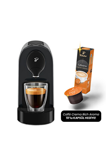 Tchibo Cafissimo Pure Plus Kapsül Kahve Makinesi, Siyah (10'lu kapsül hediye)