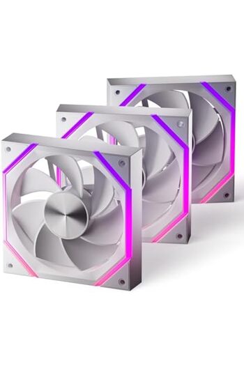 Asiahorse Nyota ARGB PC Case Fan 120MM [3 Packs] [Reverse] [HDB] 2000RPM/ 61.5CFM/ 50,000 Hours Work