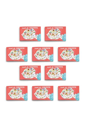 Katartis Pack of 10 geography notebooks -