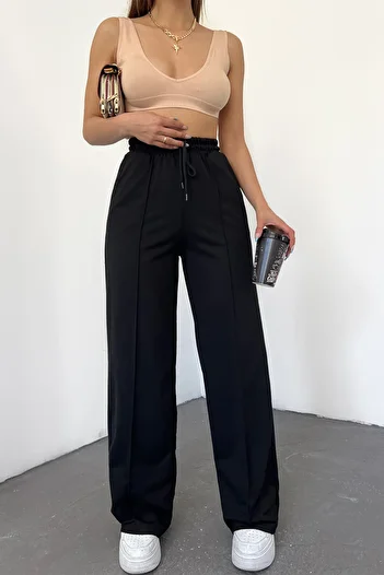 Hera Moda Pantaloni de sport largi de vară pentru femei, cu talie înaltă