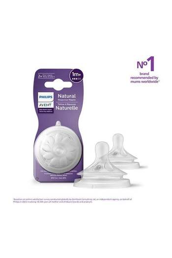 Philips Avent Baby Feeding Bottle Teat Natural Response | Flow 3 | 2 Teats