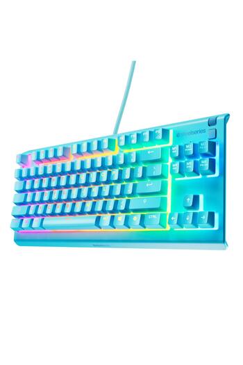 SteelSeries Apex 3 TKL RGB Suya ve Toza Dayanıklı Türkçe Gaming Klavye – Mavi