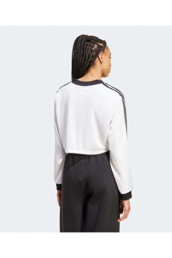 adidas Adicolor Football Jacquard Crop Long-Sleeve Top