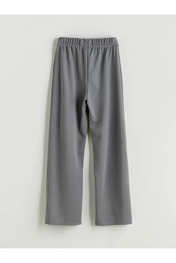 LC Waikiki LCW KidsSiyah Beli Lastikli Wideleg Kız Çocuk Pantolon