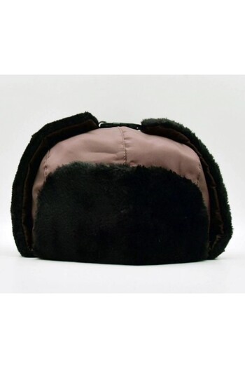 Volcano Fake Fur Pilot's Cap Brown Hat