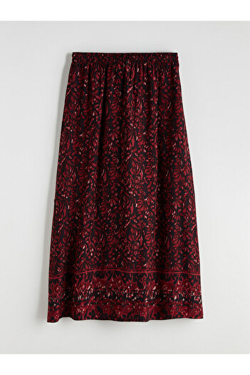 LC Waikiki Patterned A-Line Skirt with Elastic Waist