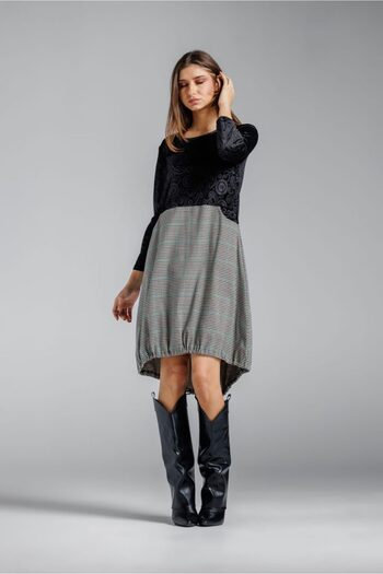 RVL Women's gray plaid dress