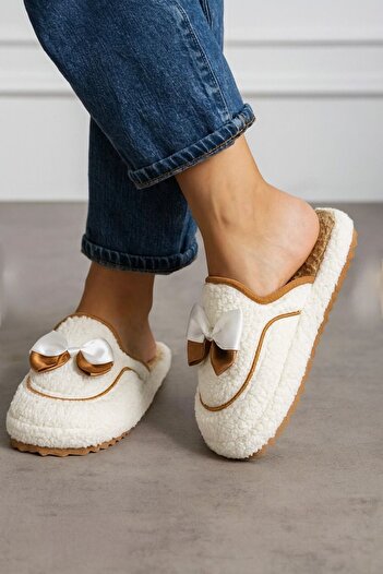 Shoebuo Жіночі зимові капці з стрічкою та нековзною підошвою