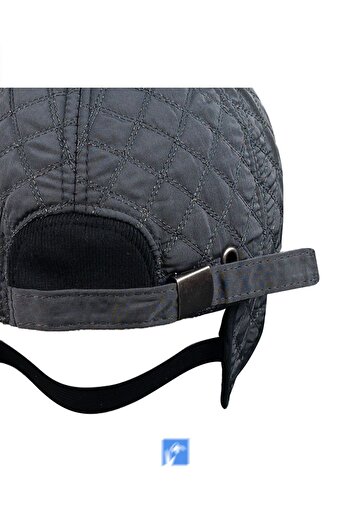 Kardelen Butik Denizli 70% Acrylic, 30% Cotton, Soft Fleece Lined, Ear Flap, Waterproof Hat (Quilted)