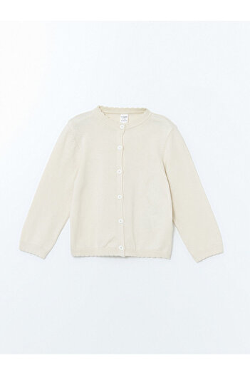 LC Waikiki Crew Neck Girl's Knitwear Cardigan