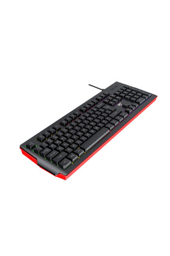 Havit Keyboard with RGB lights, 1.4m KB866L, black/red