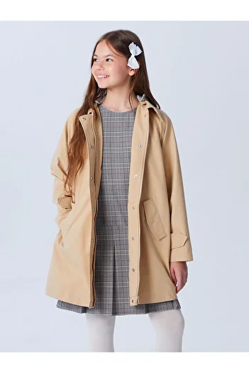 LC Waikiki Hooded Girl's Trench Coat