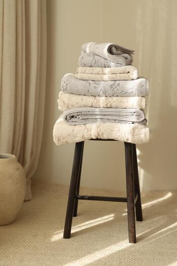İrya Marble 100% Cotton Jacquard Hand Towel 50X90 cm Gray