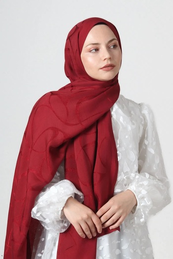 HAREM SCARF Bordo Harem Scarf Noura Diamond Hüma Shawl